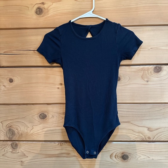 American Eagle Navy Blue Open Back Bodysuit - Picture 1 of 3